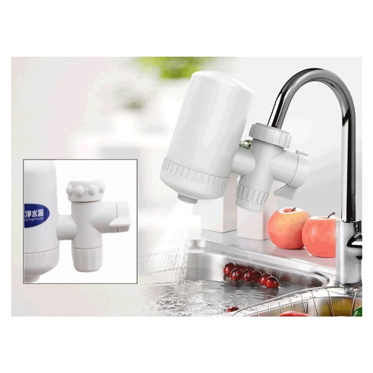 GENERICO - Purificador filtro de cocina grifo caños de agua ceramica lavable