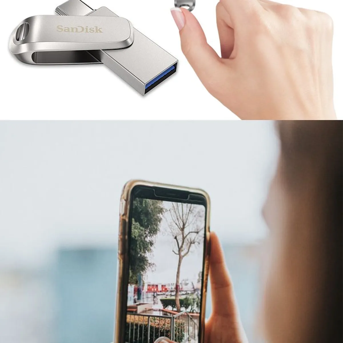 SANDISK - Sandisk USB y USB-C Memoria Dual Drive Luxe 400Mbps 1TB