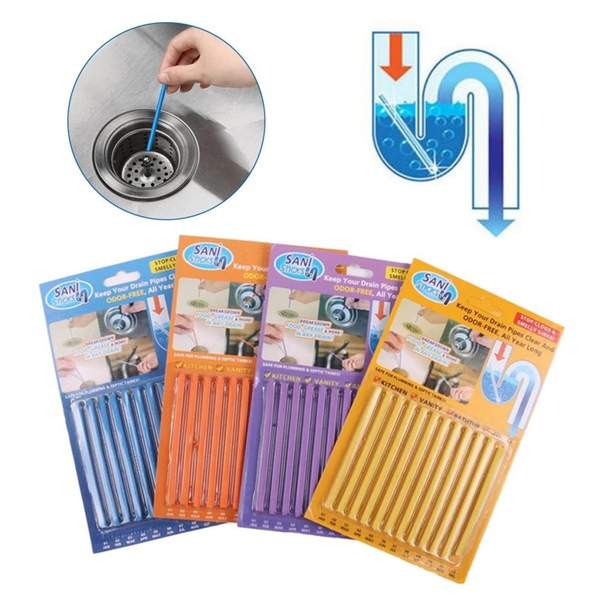 SANI - Barritas desatorador sani sticks limpia cañerias