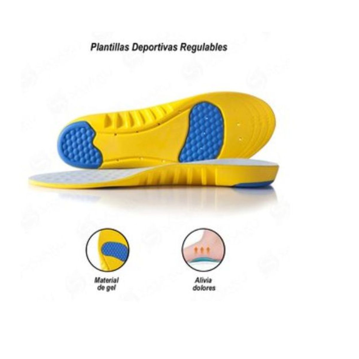 GENERICO - Plantillas de gel deportivas regulables talla 41-46