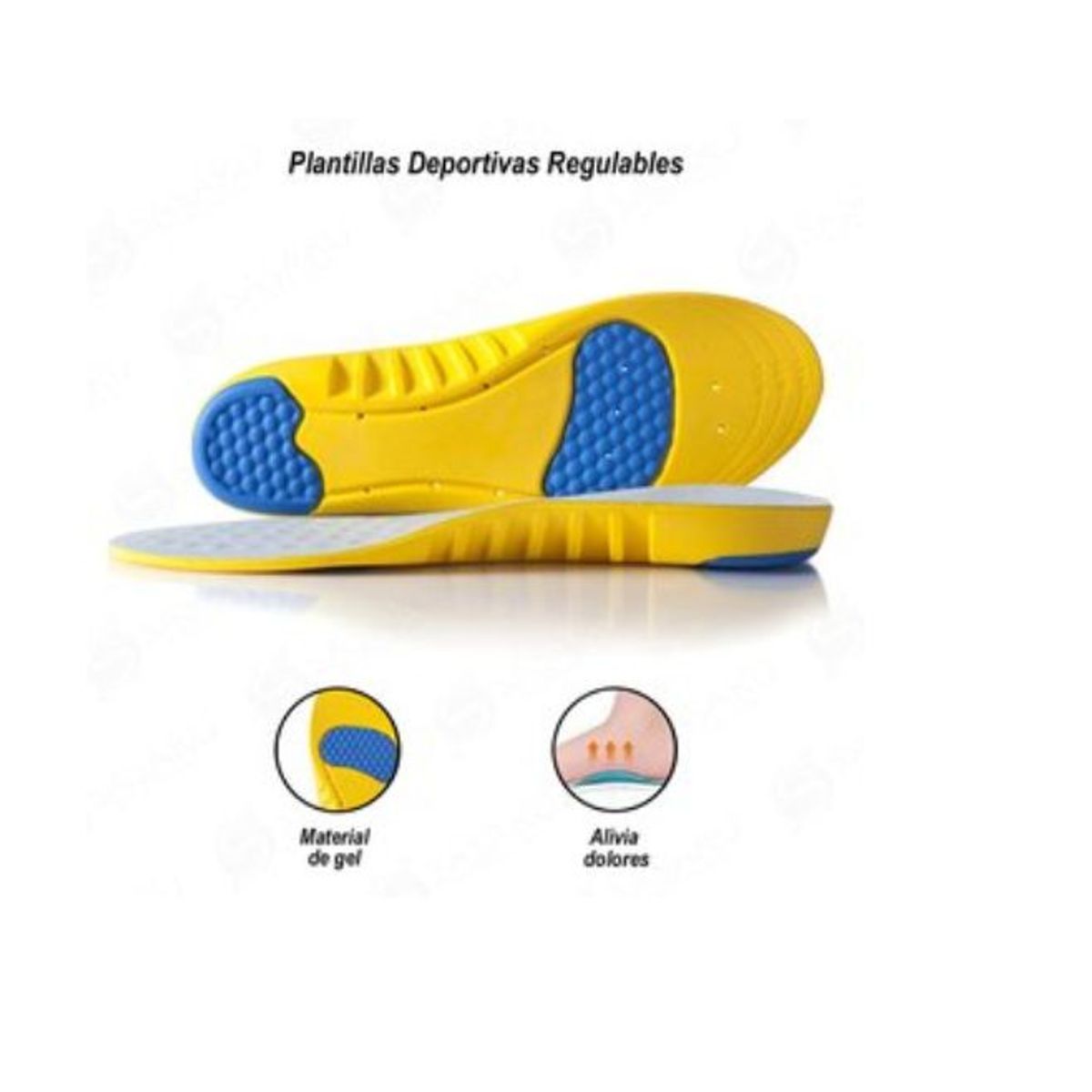 GENERICO - Plantillas de gel deportivas regulables talla 41-46