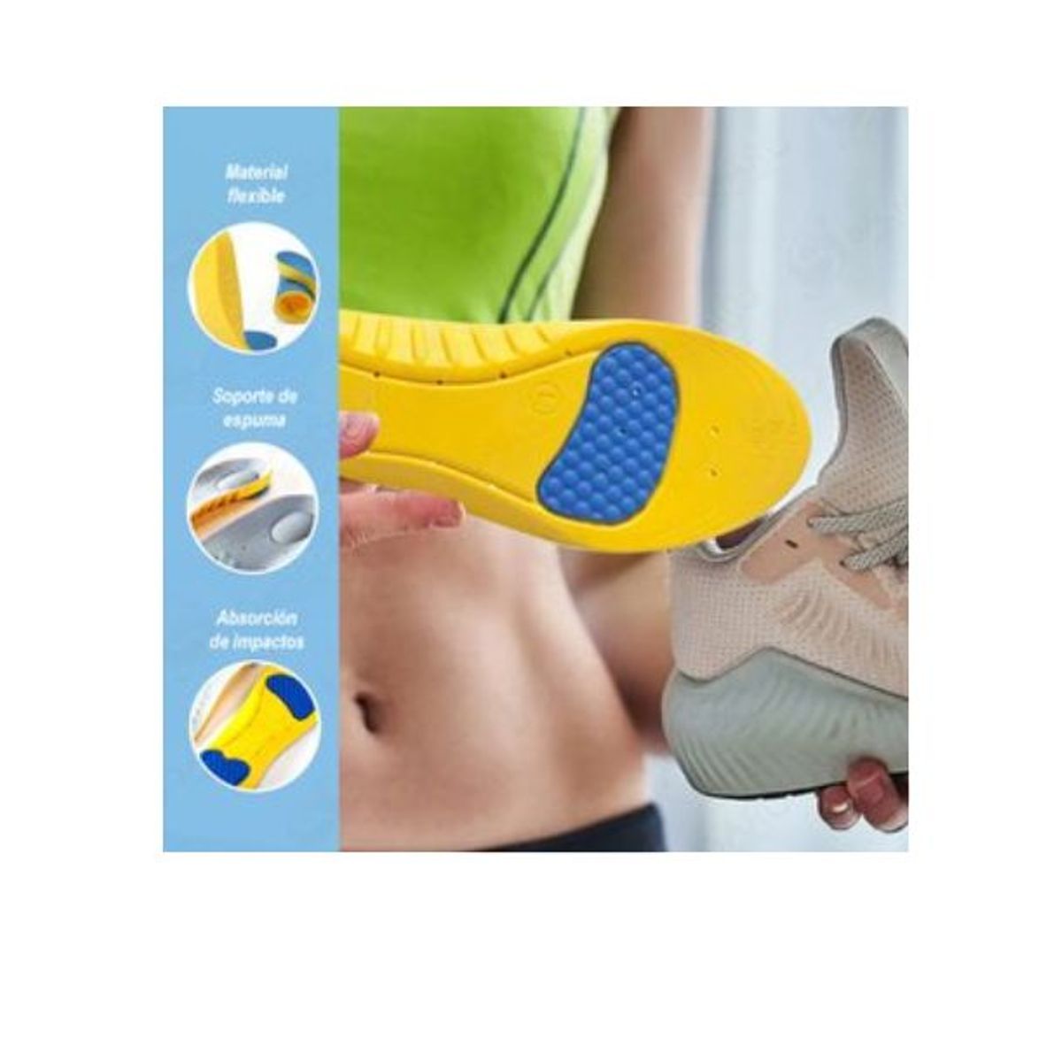 GENERICO - Plantillas de gel deportivas regulables talla 41-46