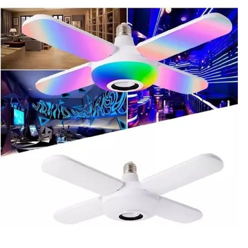 OTTOWARE - Foco Led con Parlante Bluetooth Modelo Aspa