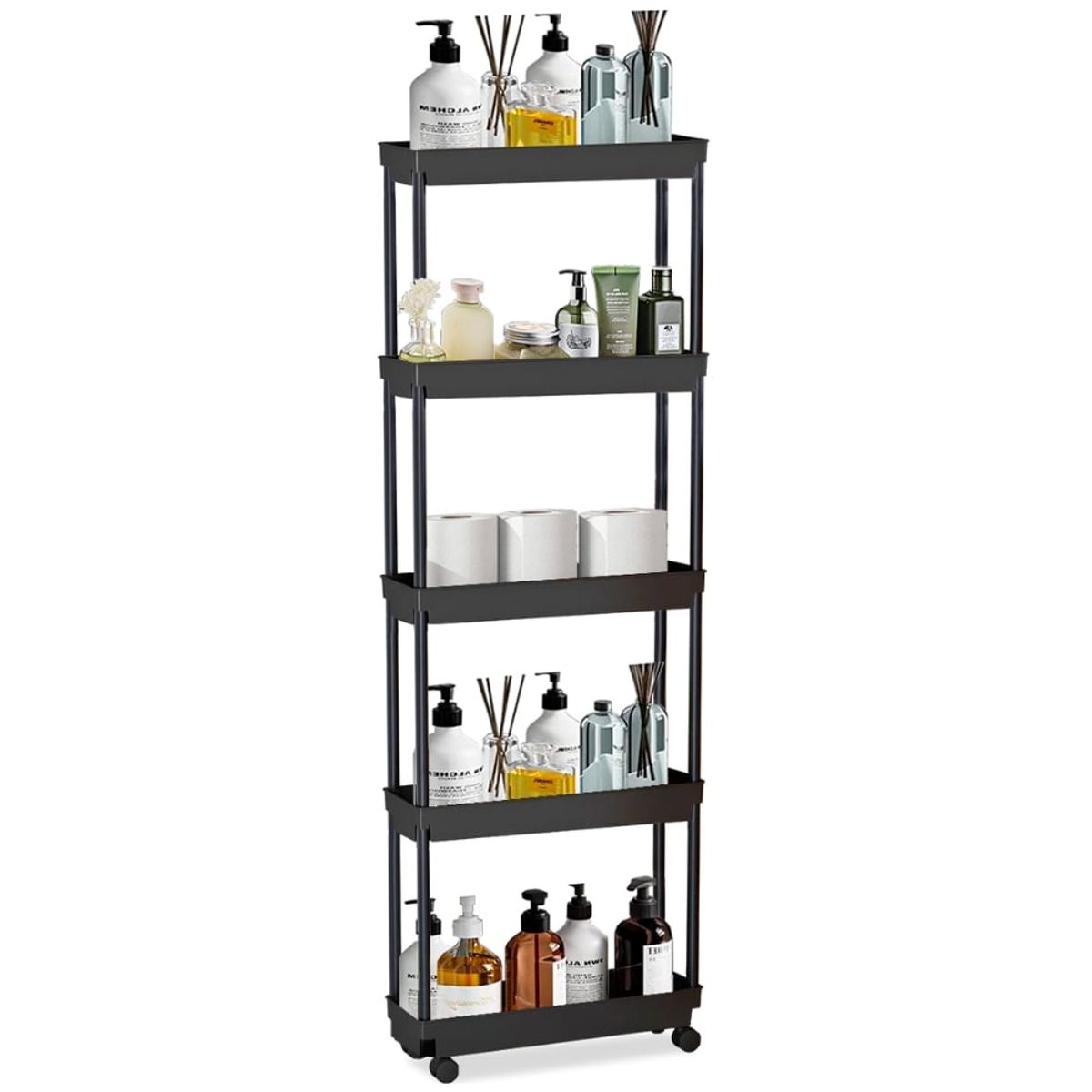 MINARI - Estante Organizador de Baño Ahorrador de Espacio con Ruedas N 565N