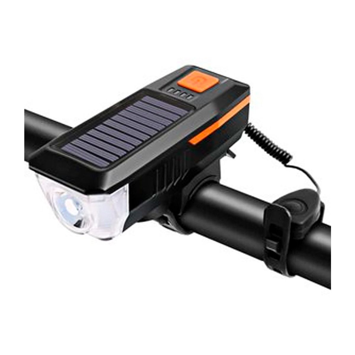 GENERICO - Linterna Led Bicicleta Delantera Timbre Solar Recargable