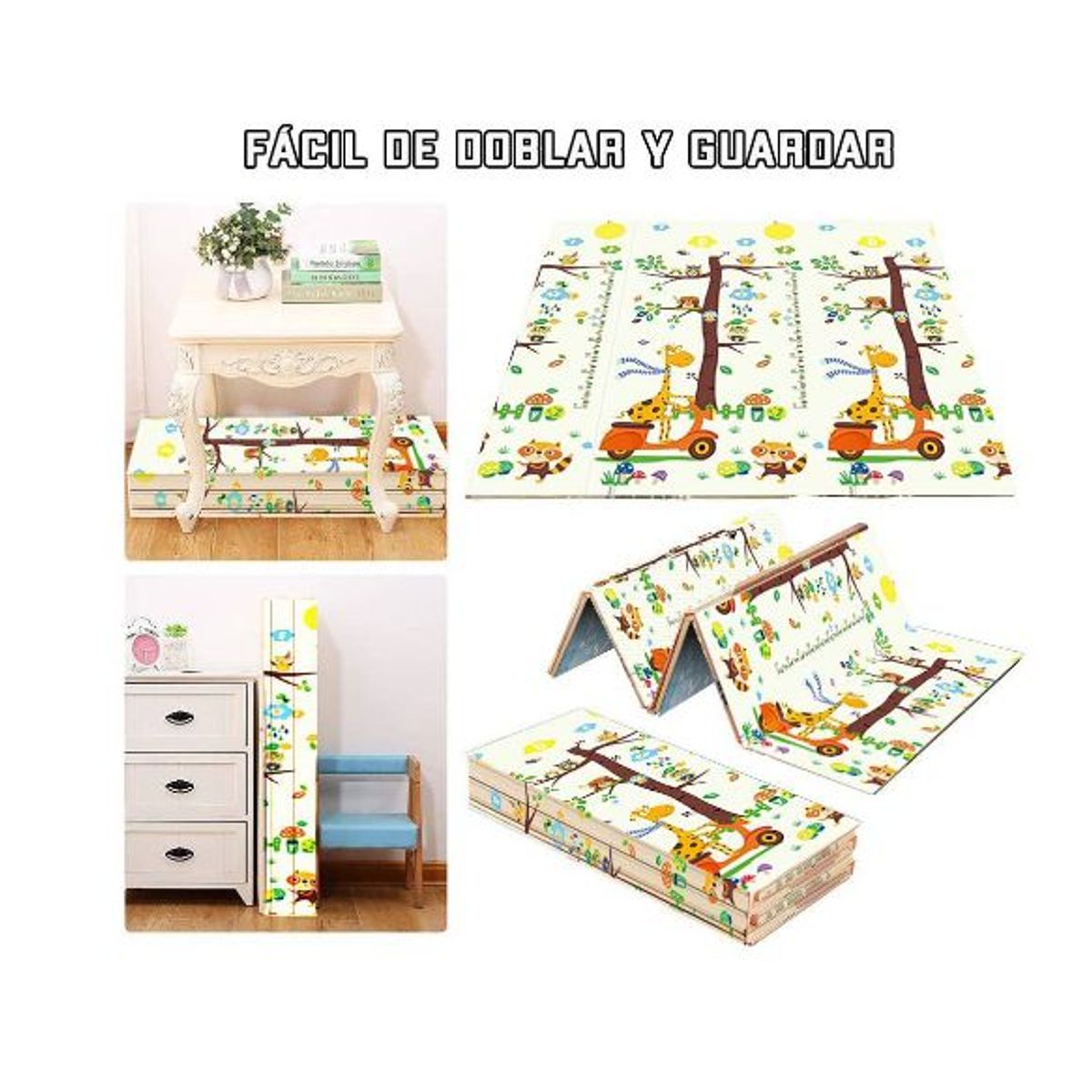 GENERICO - Piso Alfombra Plegable Bebés Y Niños 180X200