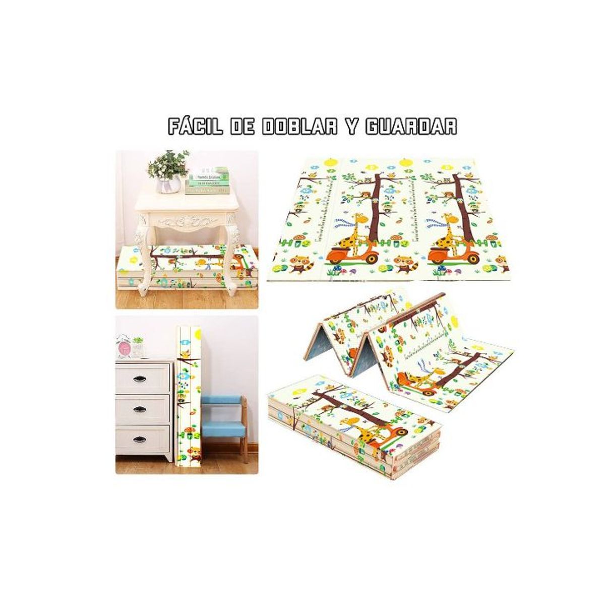GENERICO - Piso Alfombra Plegable Bebés Y Niños 180X200