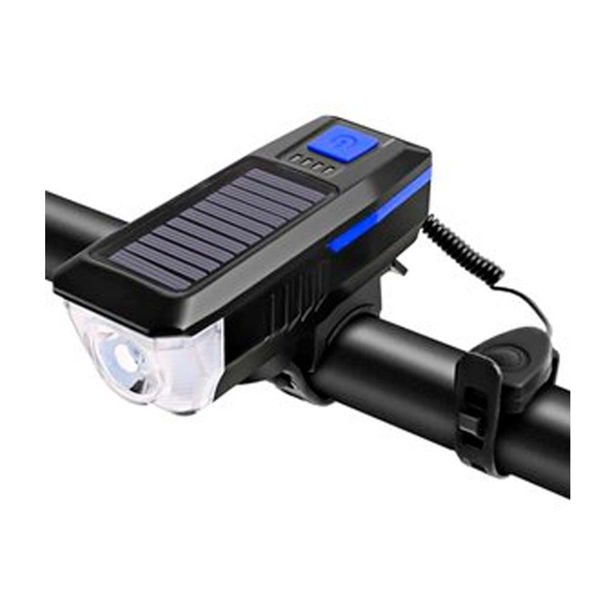 SEISA - Linterna Led Bicicleta Delantera Timbre Solar Recargable
