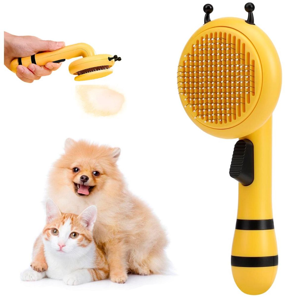 MINARI - Peine Cepillo de Mascota Quita Pelusa Abejita AM CA10