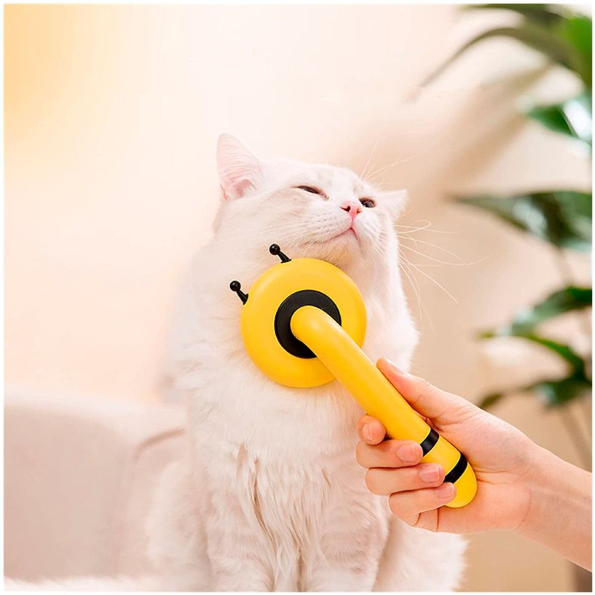 MINARI - Peine Cepillo de Mascota Quita Pelusa Abejita AM CA10