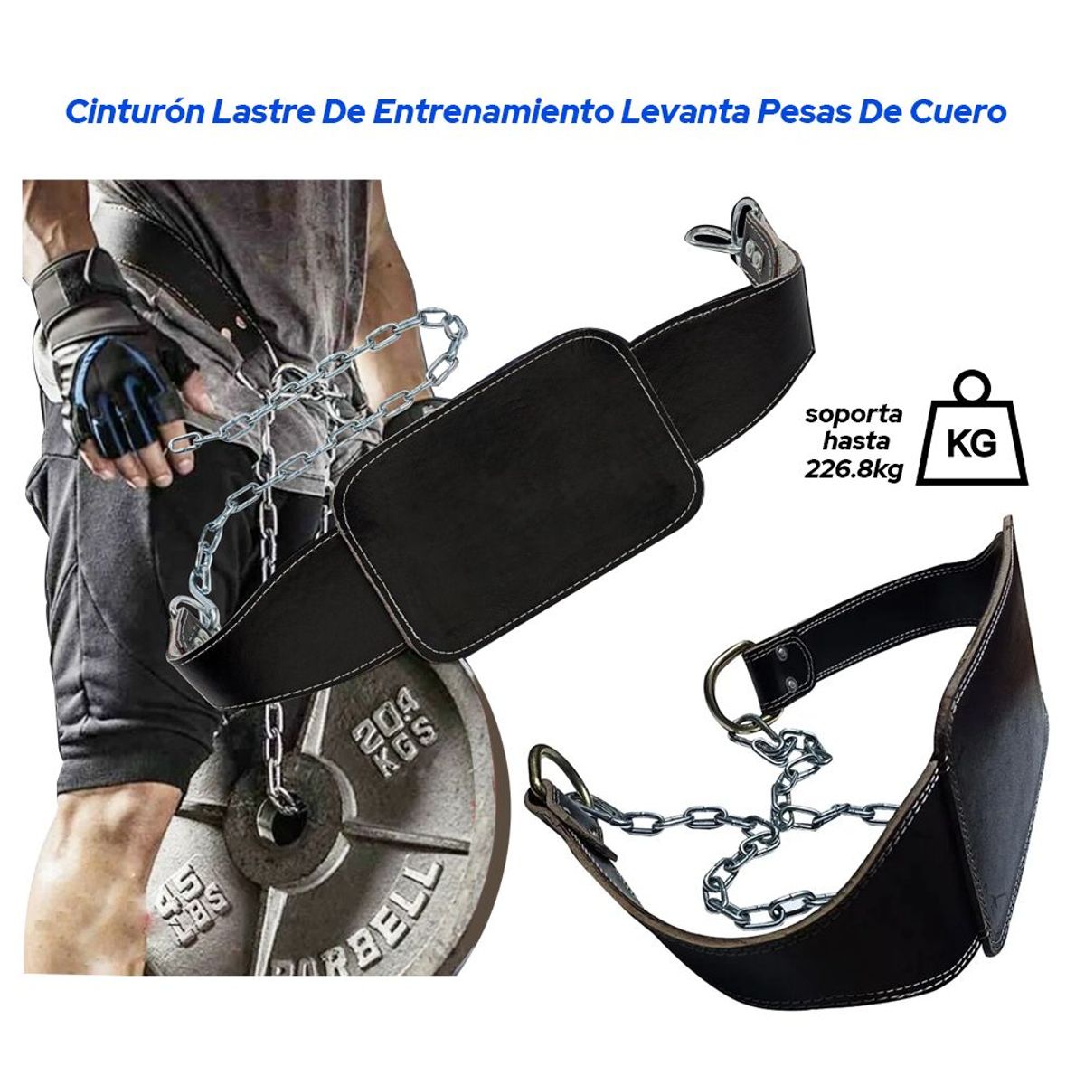 HOLGU - Cinturón Lastre De Entrenamiento Levanta Pesas De Cuero