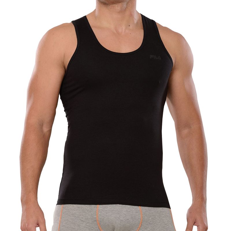 FILA - BVD Fila - Camiseta AtlÃ©tica - Negro.