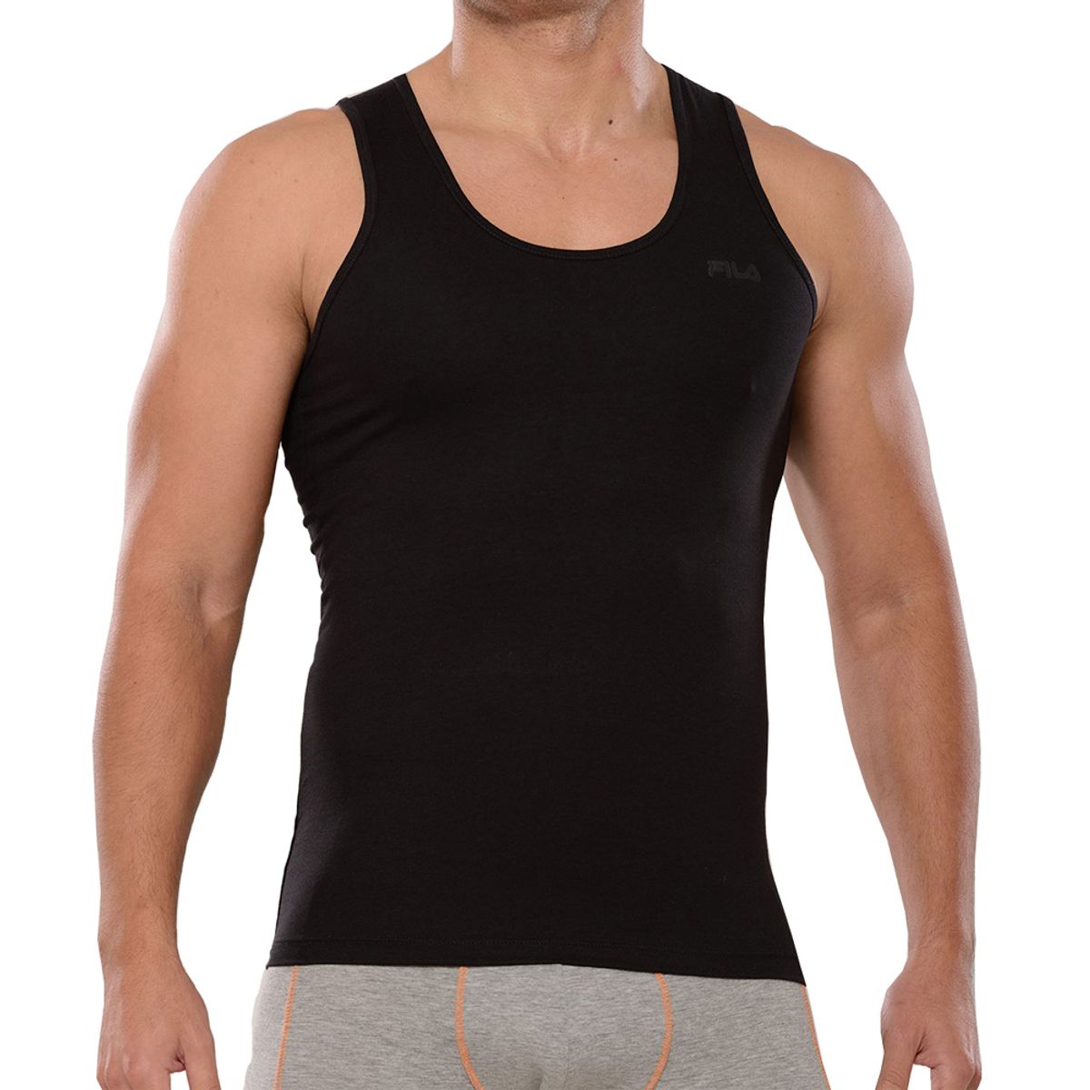 FILA - BVD Fila - Camiseta AtlÃ©tica - Negro.