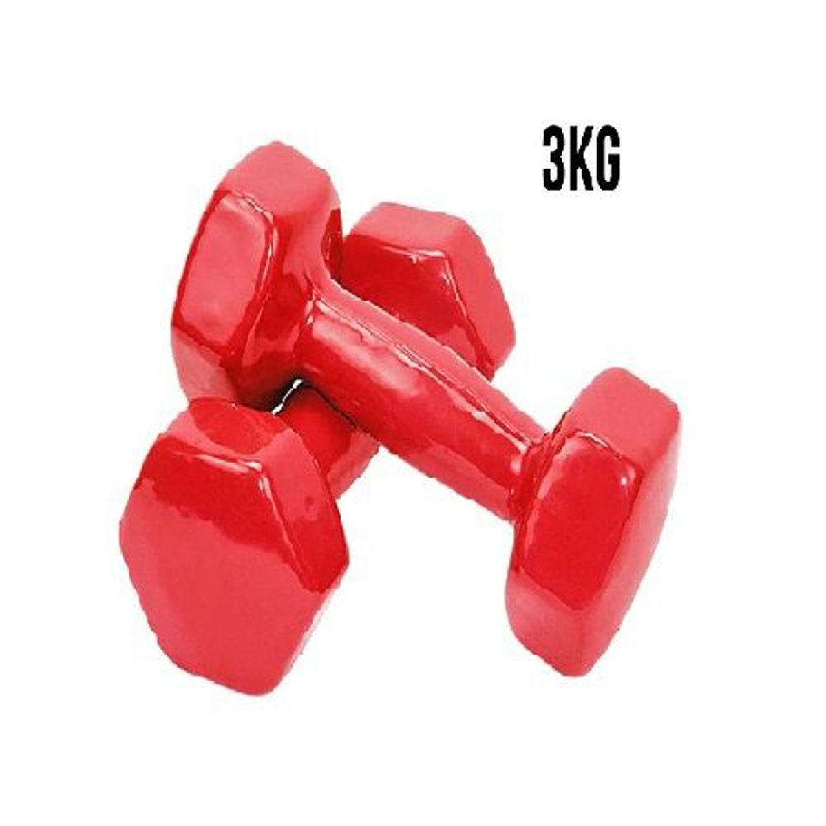 GENERICO - Mancuernas par 3 kg rojo