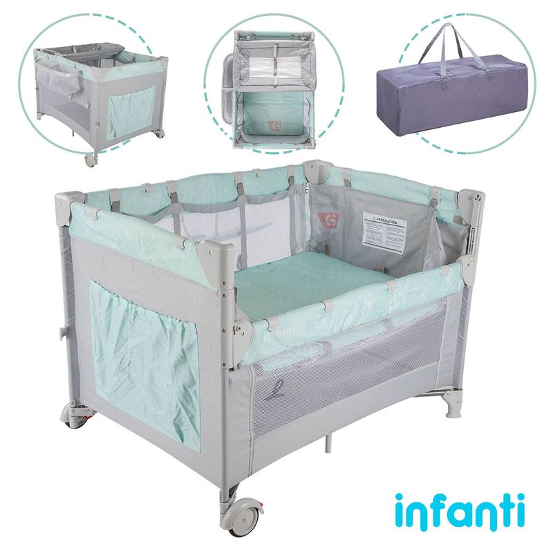 INFANTI - Corral Cuna Infanti Always Together Mint