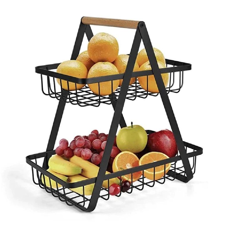 OTTOWARE - Cesta de Almacenamiento de Frutas y Verduras de 2 Niveles