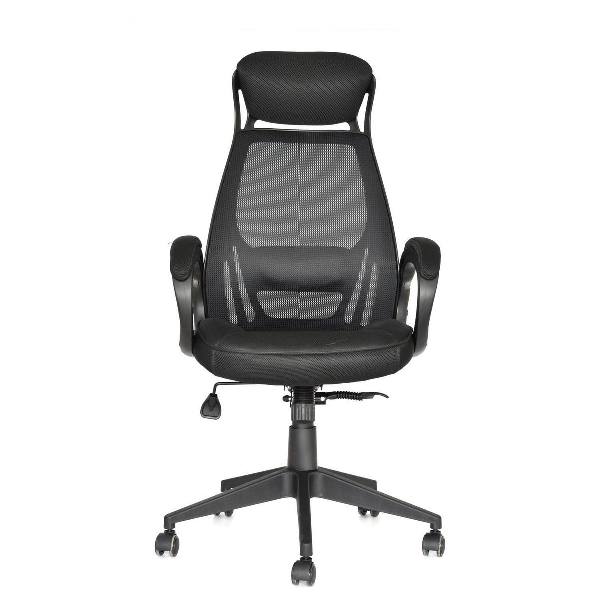 BONNO - Sillon De Escritorio Dayton Reclin Negro Con Cabecero Bonno