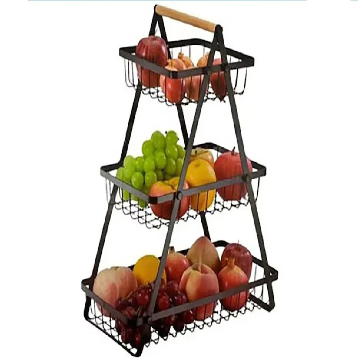 OTTOWARE - Cesta de Frutas y Verduras de 3 Niveles