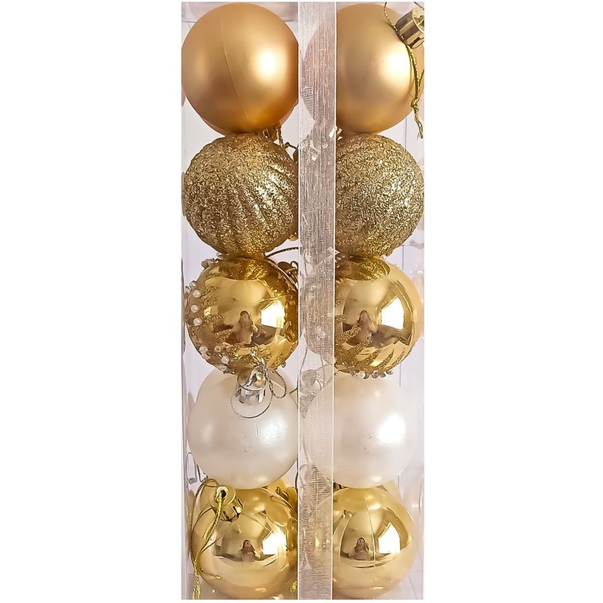 GENERICO - Adornos de árbol forma de bola decoración navidad 20pcs dorado