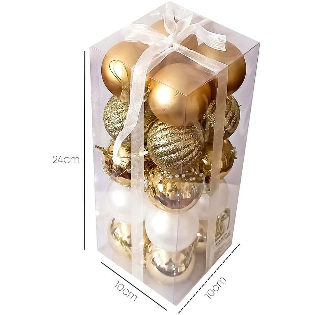 GENERICO - Adornos de árbol forma de bola decoración navidad 20pcs dorado