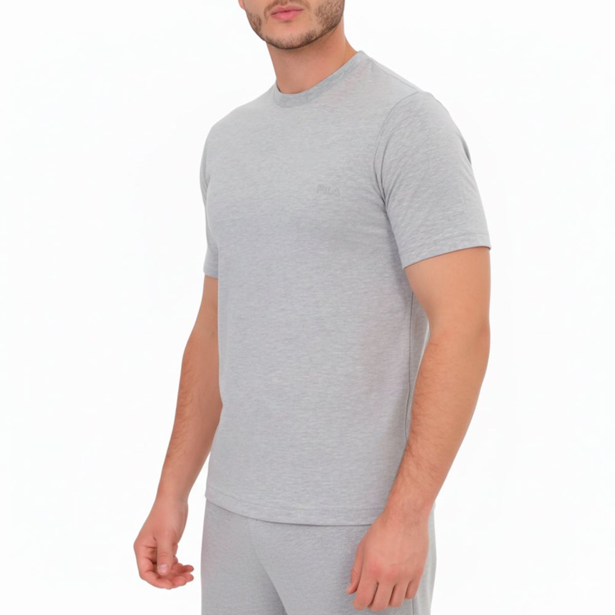 FILA - Polo Manga Corta Fila Cuello Redondo Plomo