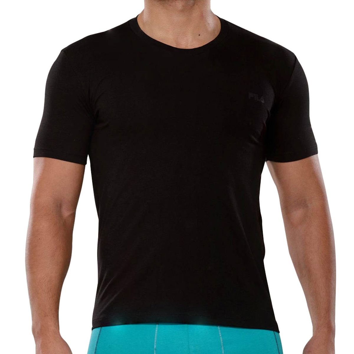 FILA - Polo Manga Corta Fila Cuello Redondo Negro