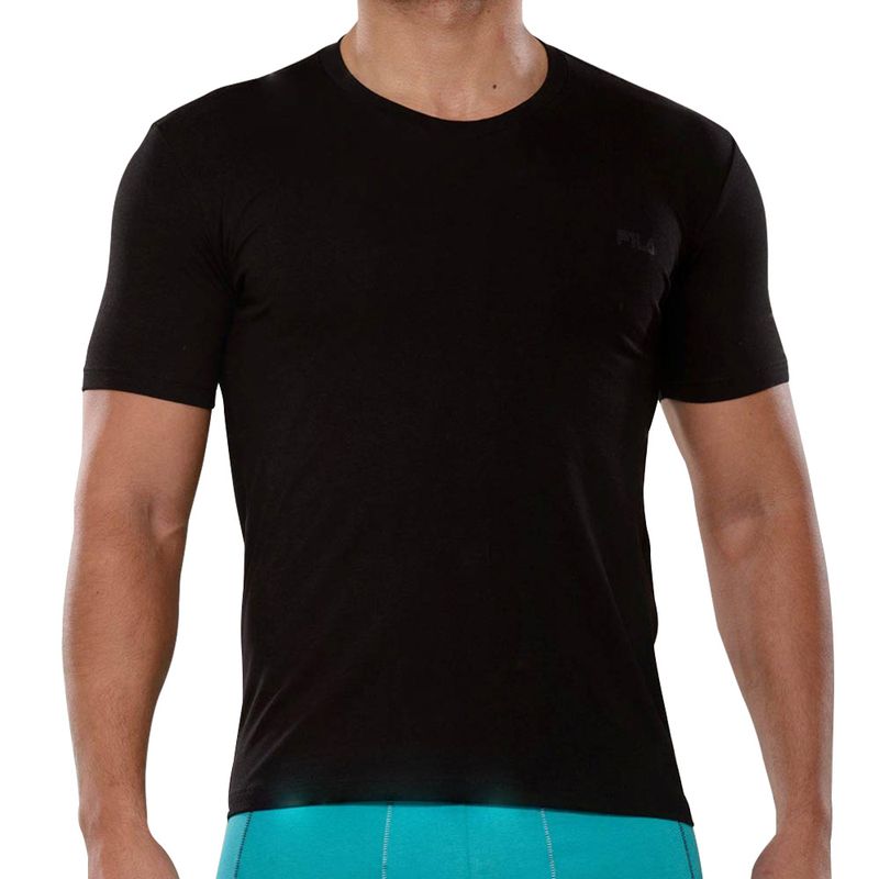 FILA - Polo Manga Corta Fila Cuello Redondo Negro