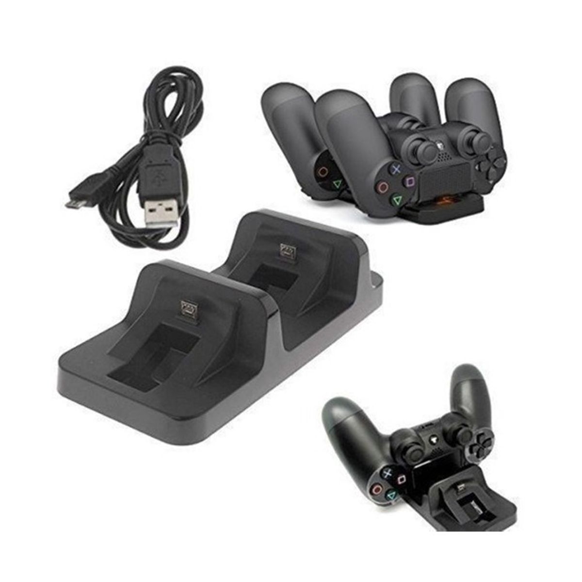 DOBE - Cargador de Mandos Ps4 Dual Shock Playstation 4 Control de Carga