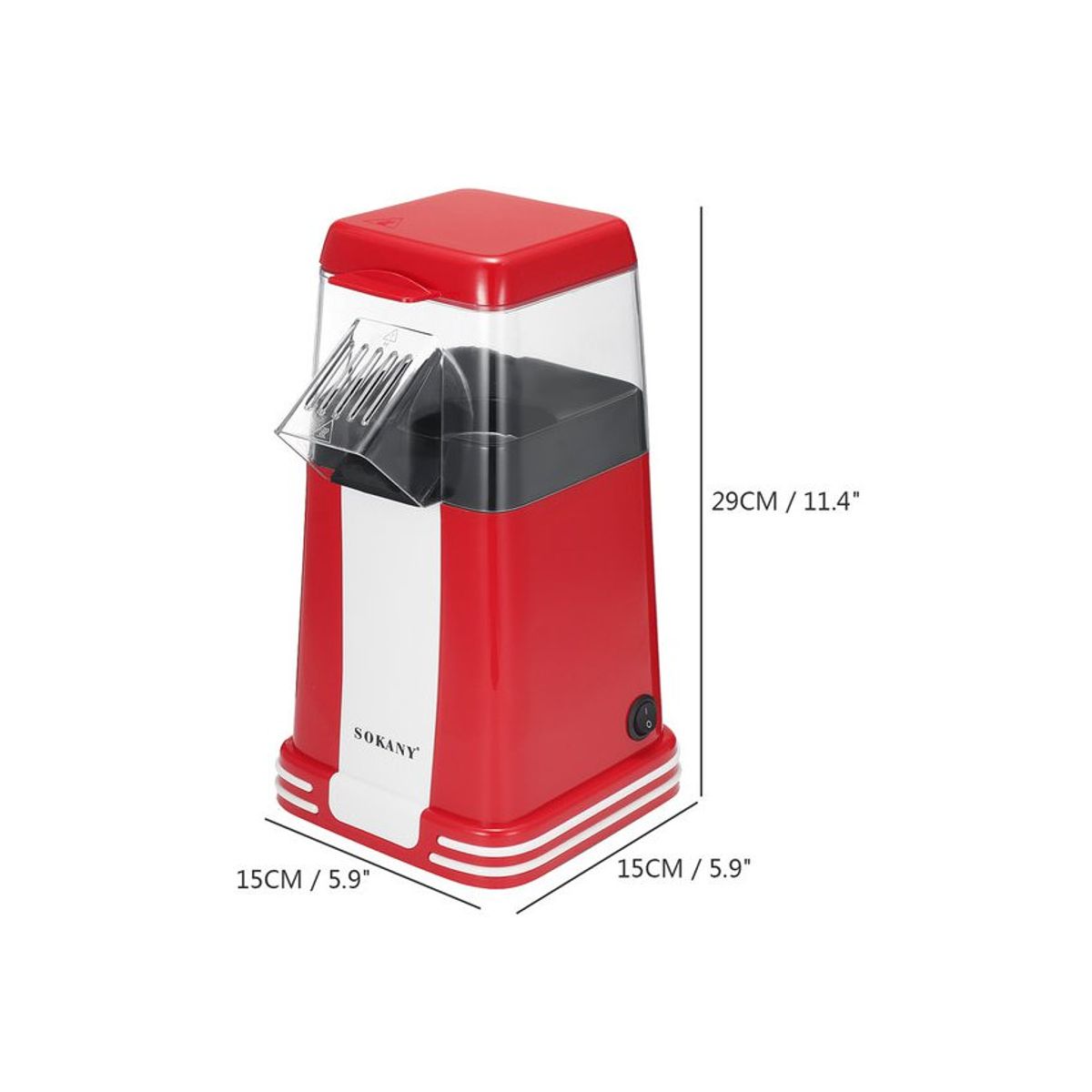 GENERICO - Maquina de palomitas de maiz sokany 1200w