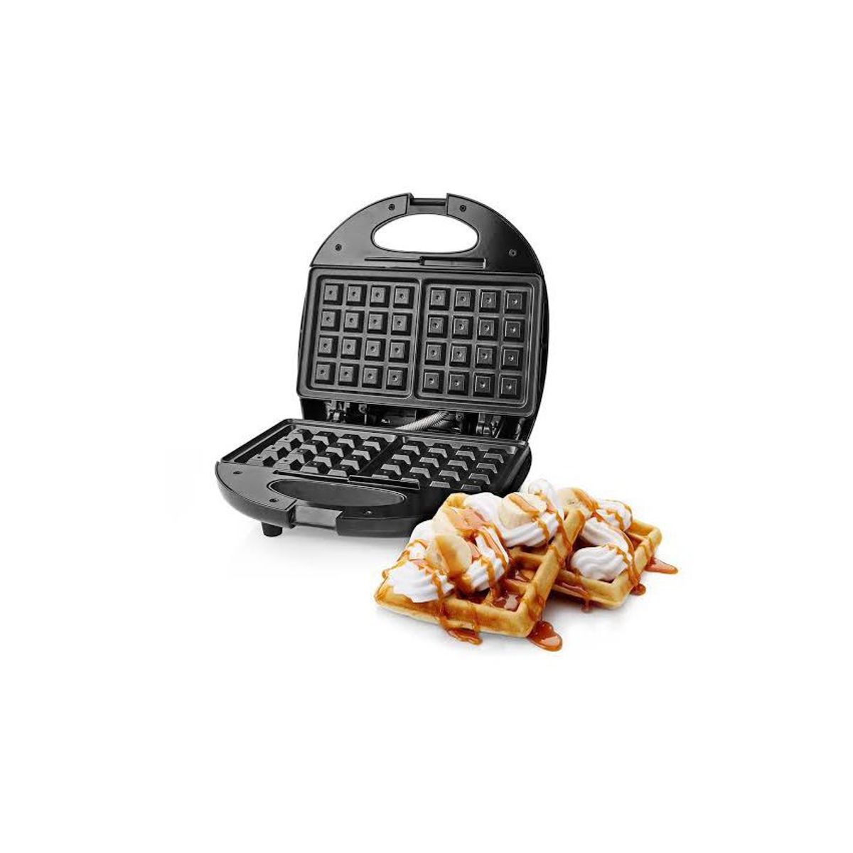 GENERICO - Waflera tostadora eléctrica acero inoxidable