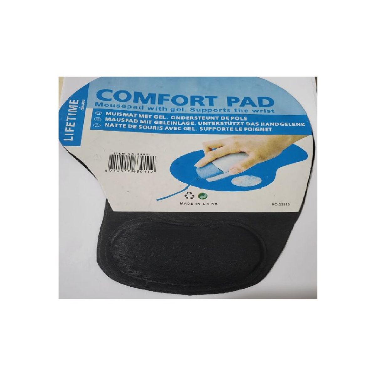 GENERICO - Mouse pad gel color negro