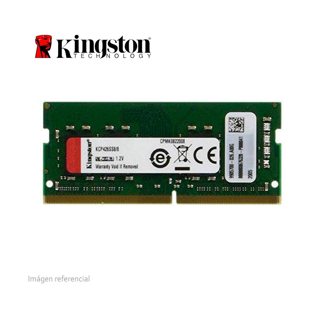 KINGSTON - Memoria Ram Kingston 8 Gb DDR4 2666mhz Sodimm KCP426SS8/8
