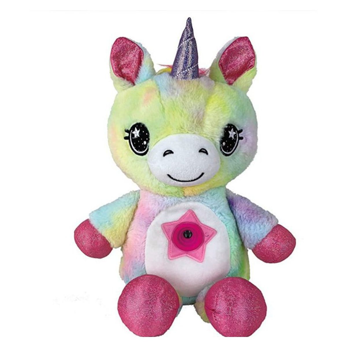 GENERICO - Peluche unicornio magico arcoiris con proyector de luces