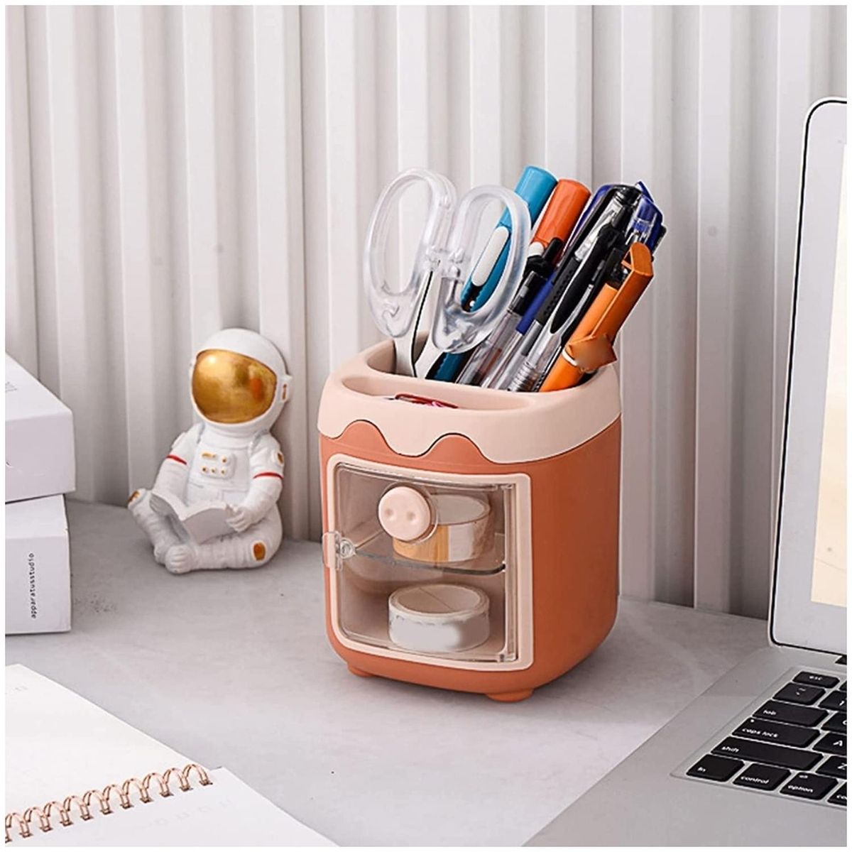 MINARI - Caja Organizador de Escritorio Oficina Lapiceros Cerdito OC1