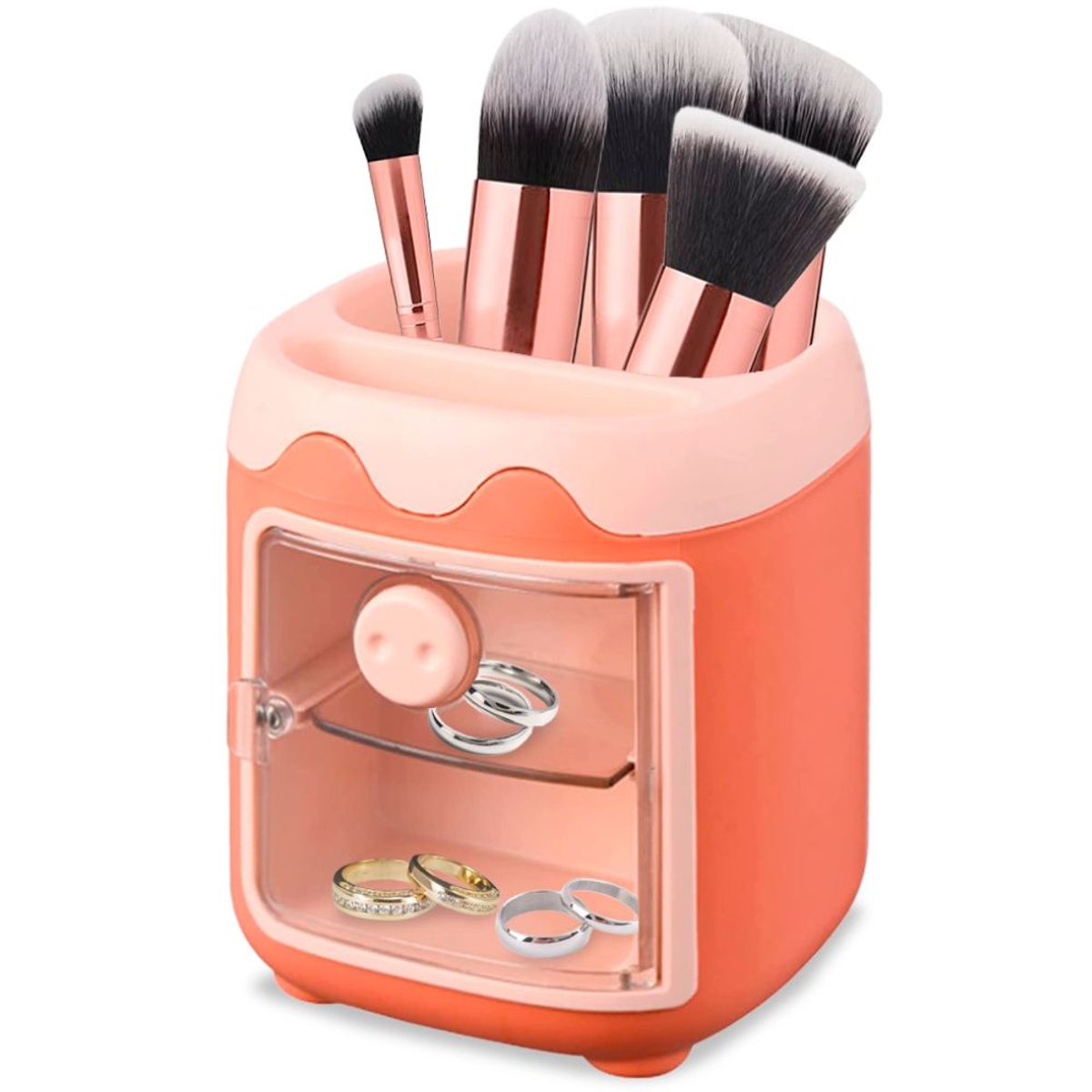 MINARI - Caja Organizador de Maquillaje Cosméticos Brochas Cerdito OC1