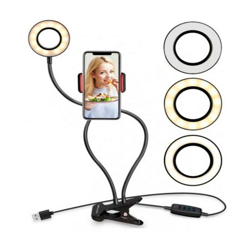GENERICO - Lampara escritorio Luz LED 2 en 1 flexible para mesa