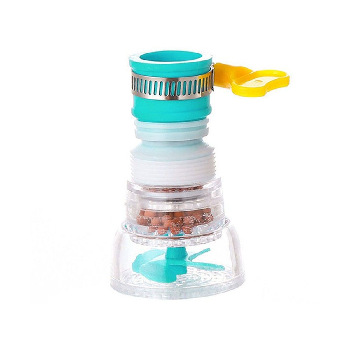 TODO FIT - Filtro Extensor de Caño Ajustable para Ahorro de Agua Celeste