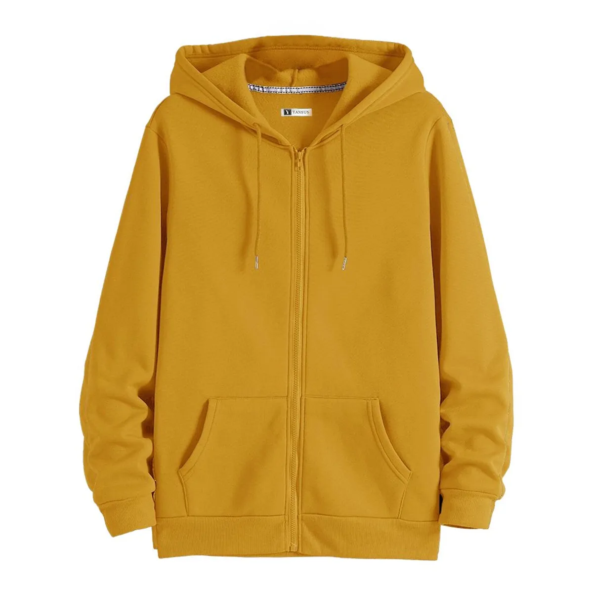 YANSUS - Polera Casaca Hombre Yansus Amarillo Color entero