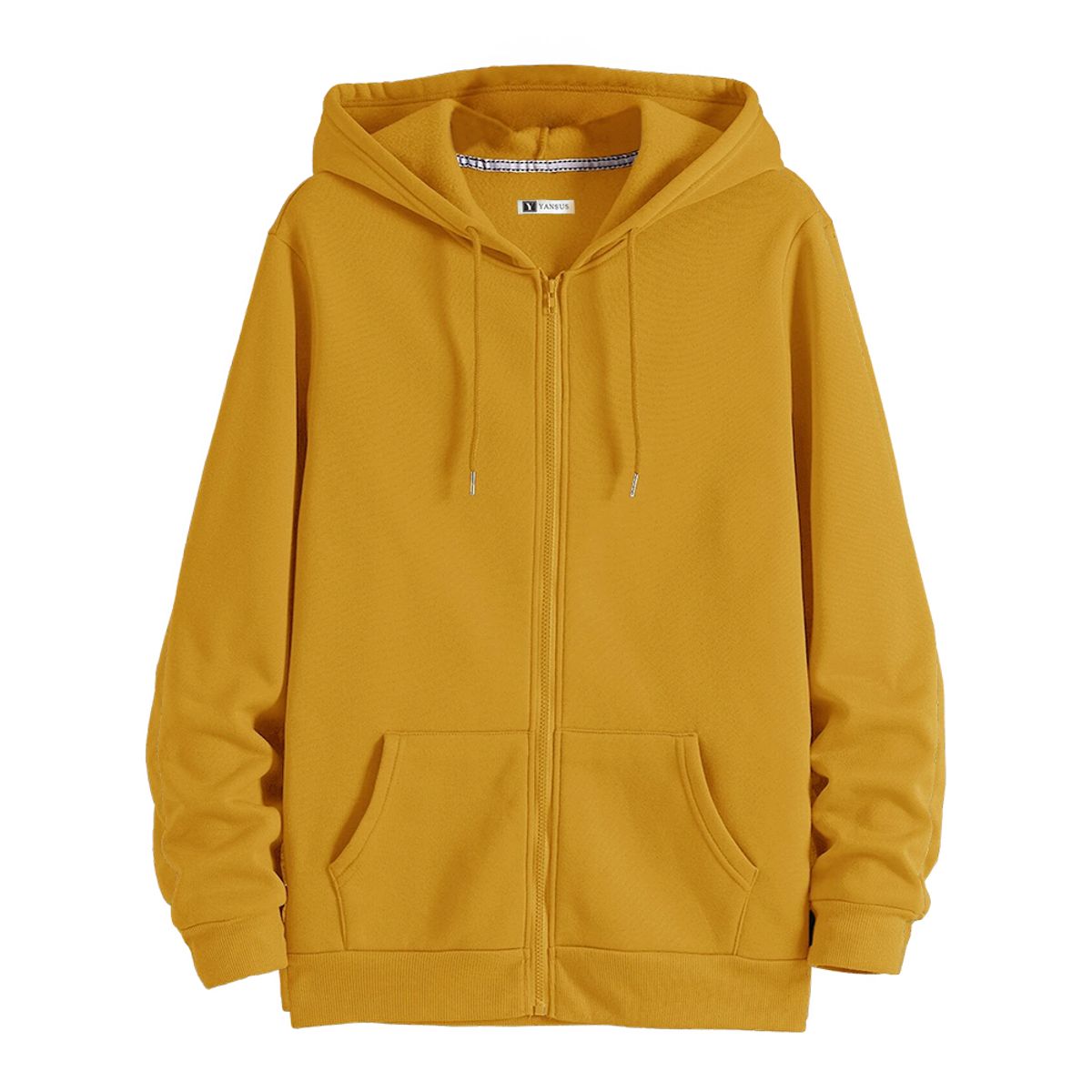 YANSUS - Polera Casaca Hombre Yansus Amarillo Color entero