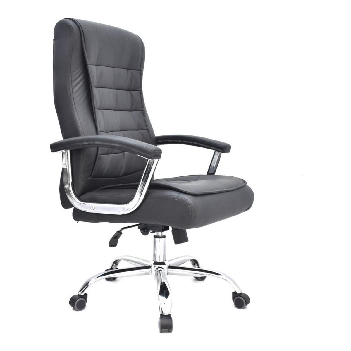 BONNO - Silla De Escritorio Shiny Eco Negro Con Cabecero Bonno