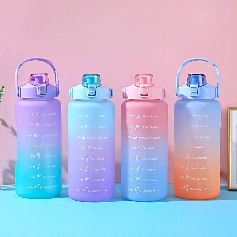 GENERICO - Tomatodo Deportivo Motivacional con Asa y Sorbete 2 Litros