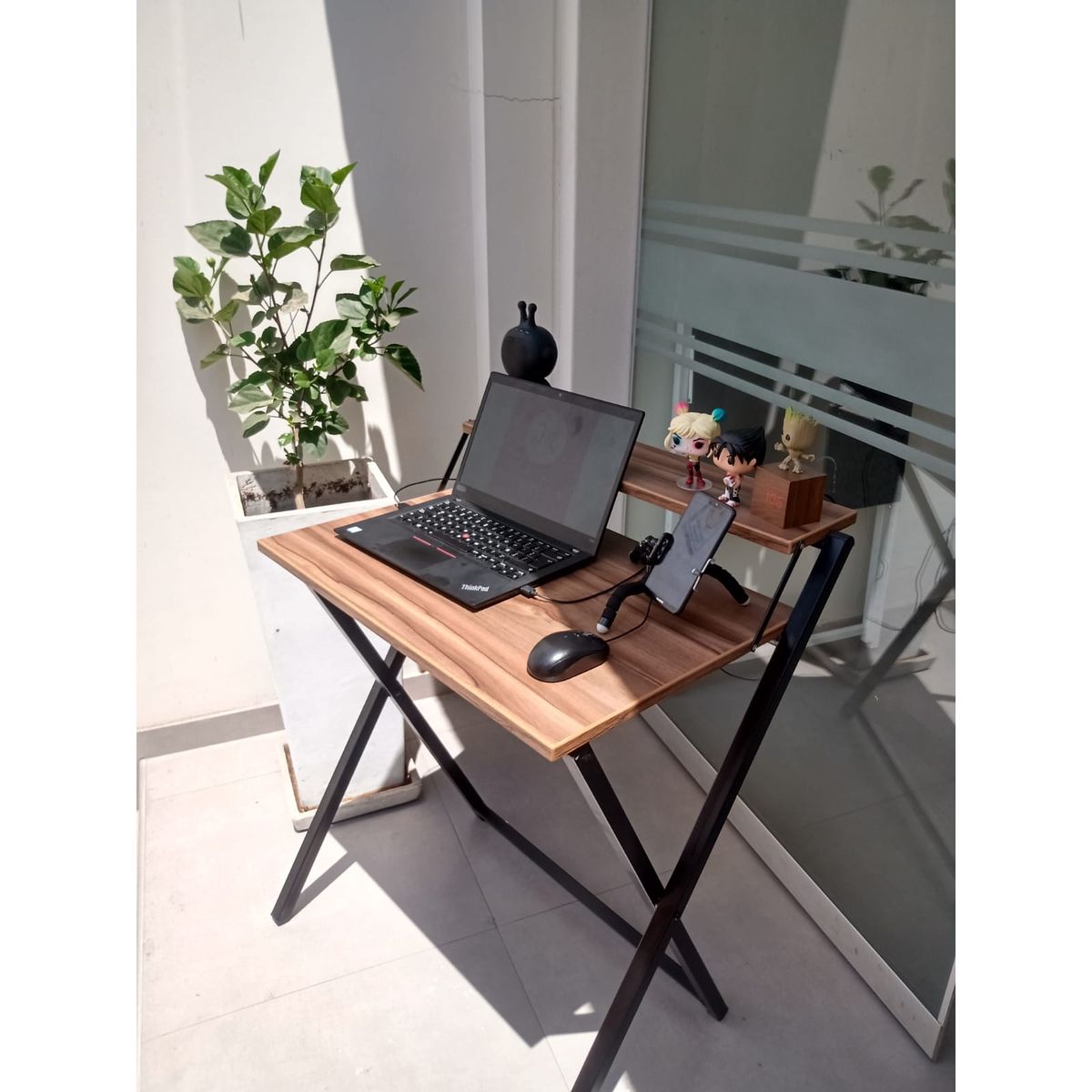 GENERICO - Escritorio plegable - color nogal