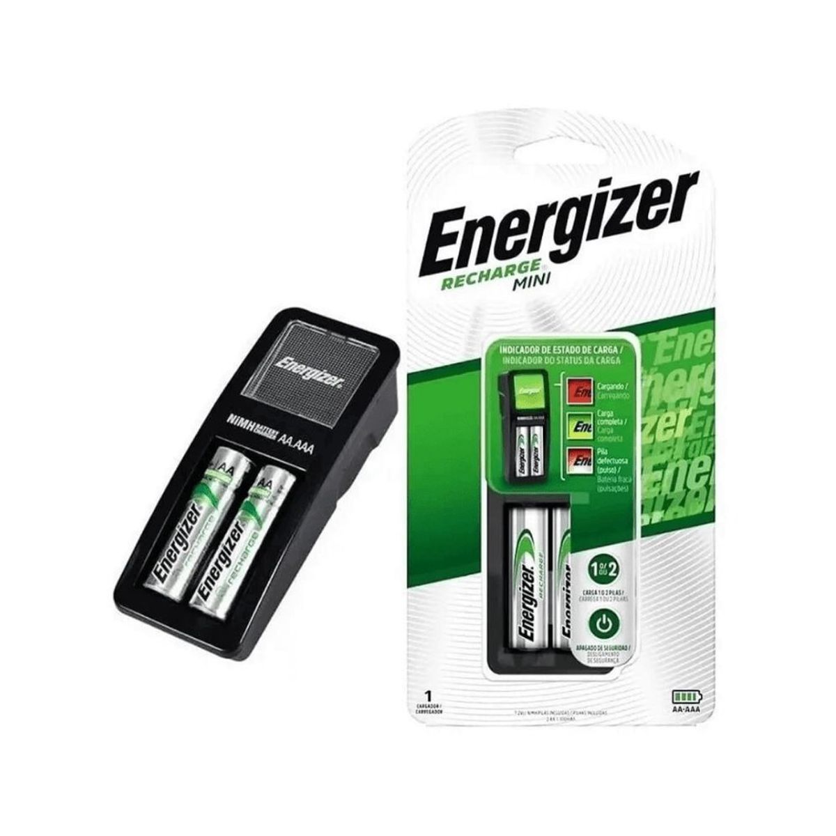 ENERGIZER - Energizer Cargador de pilas AA / AAA - incluye 2 pilas AA