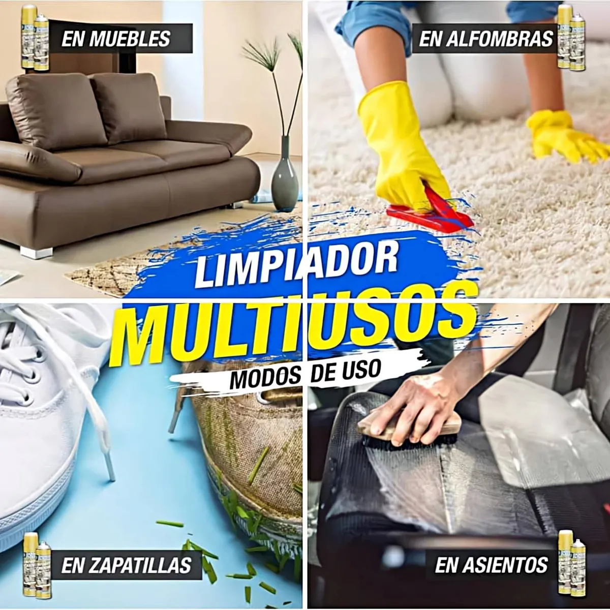 GENERICO - Pack x4 Limpiador Multiusos All Clean 650ml Schuber