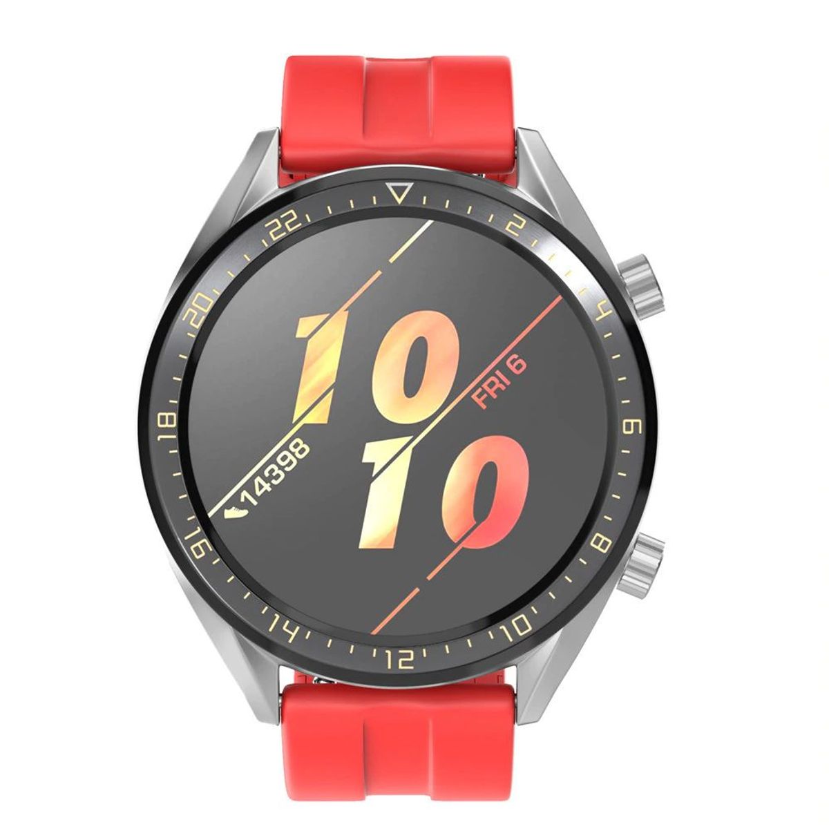 GENERICO - Correa Silicona Sport 2 para HUAWEI WATCH GT2 46mm - GT2 PRO - Rojo