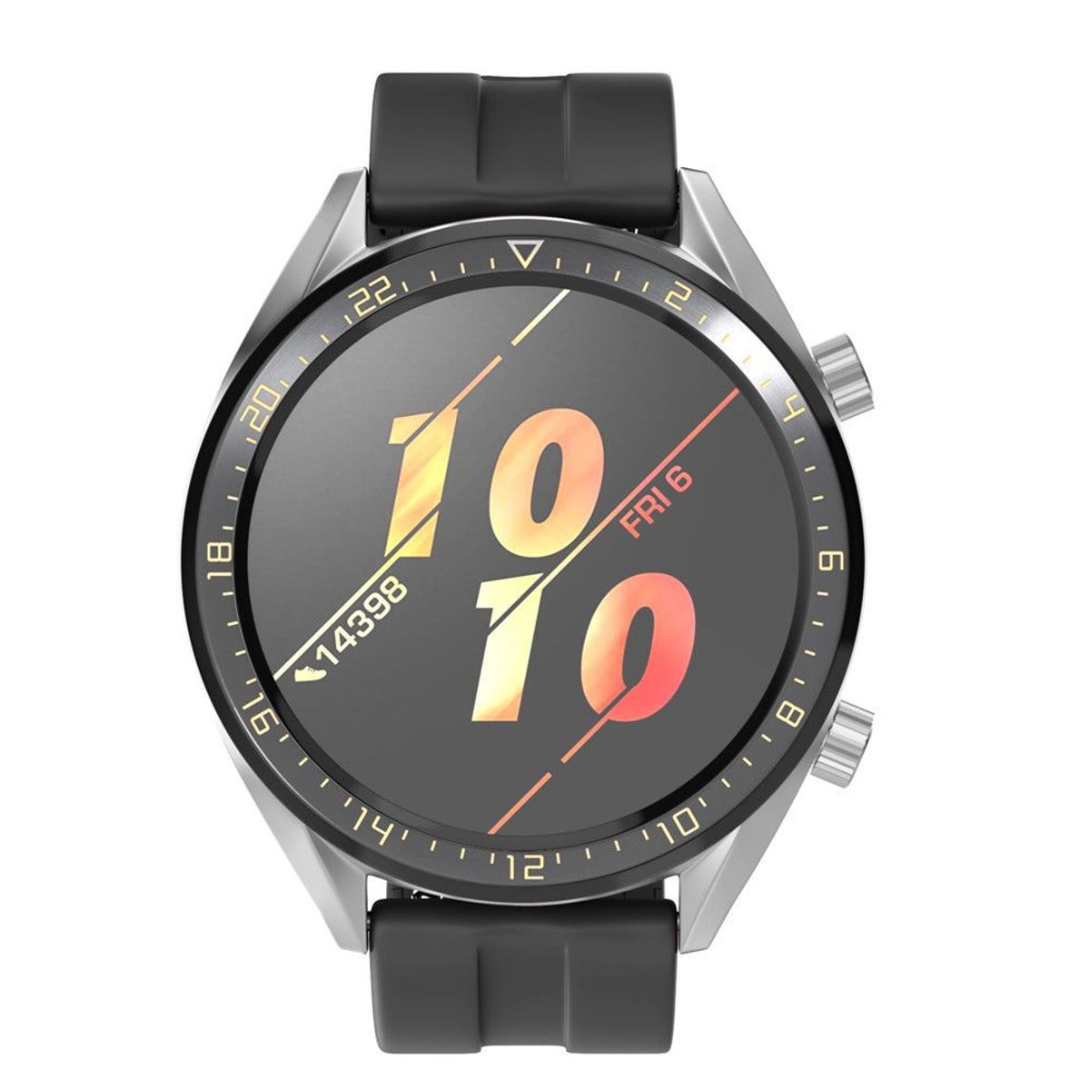 GENERICO - Correa Silicona Sport 2 para HUAWEI WATCH GT2 46mm / GT2 PRO - Negro