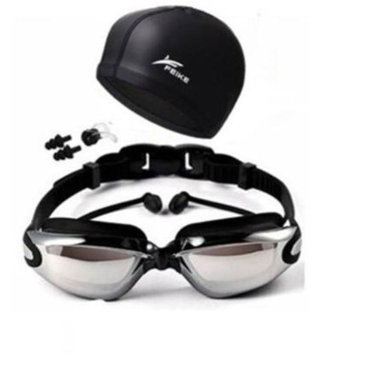 GENERICO - Pack Lentes Natación HD UV  Gorro - COLOR AL AZAR MUJER