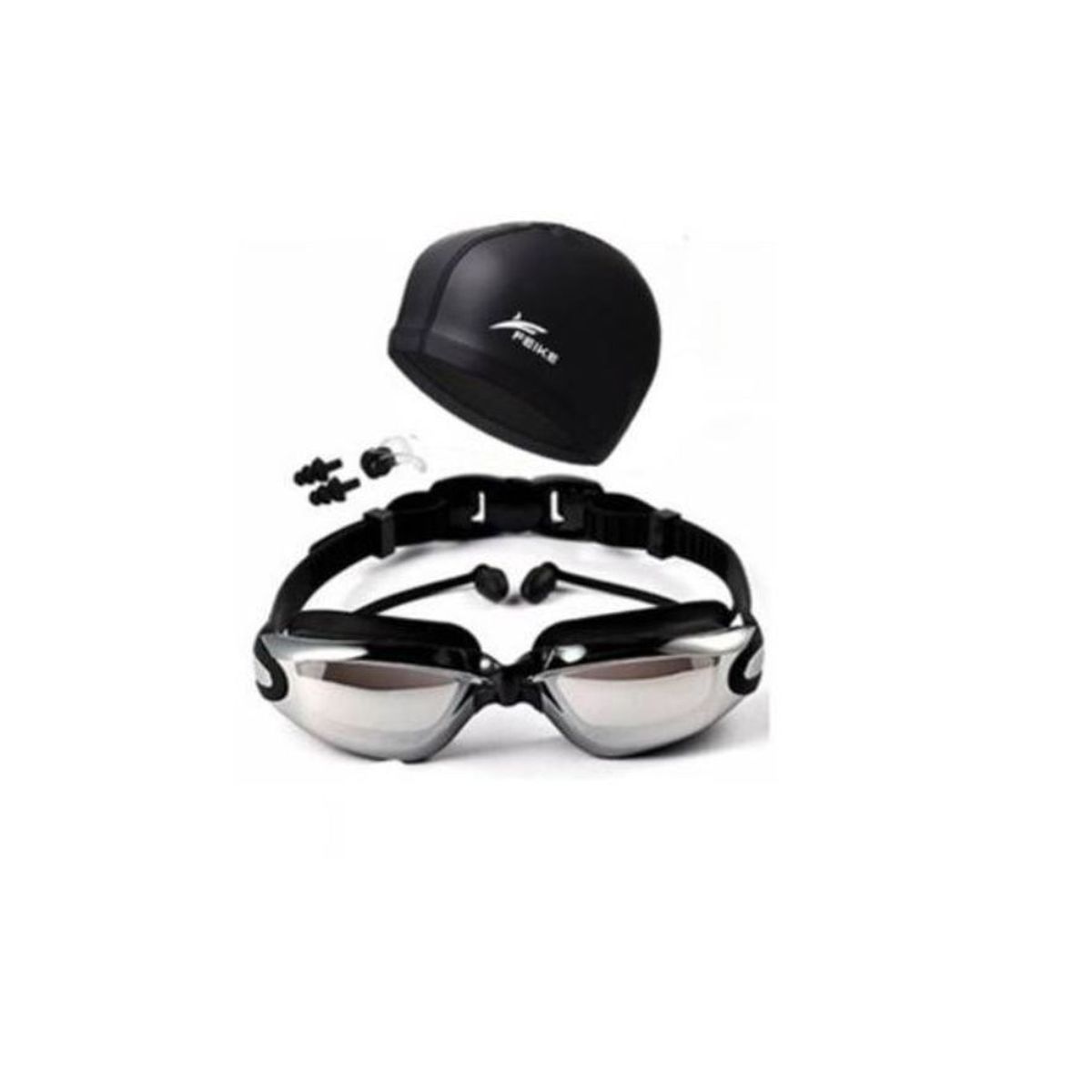 GENERICO - Pack Lentes Natación HD UV  Gorro - COLOR AL AZAR MUJER