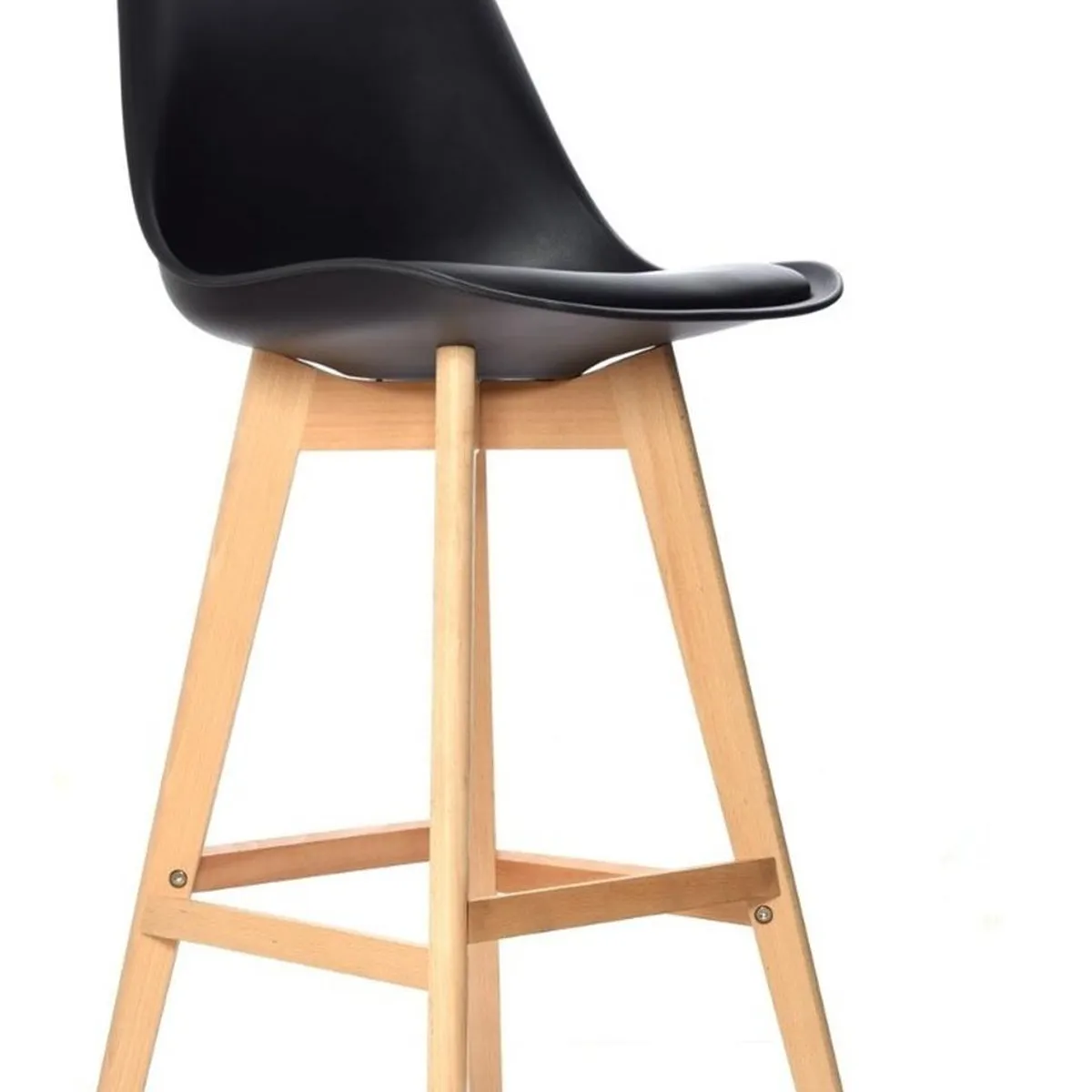 BONNO - Banco Para Bar Ema Fijo Negro Bonno