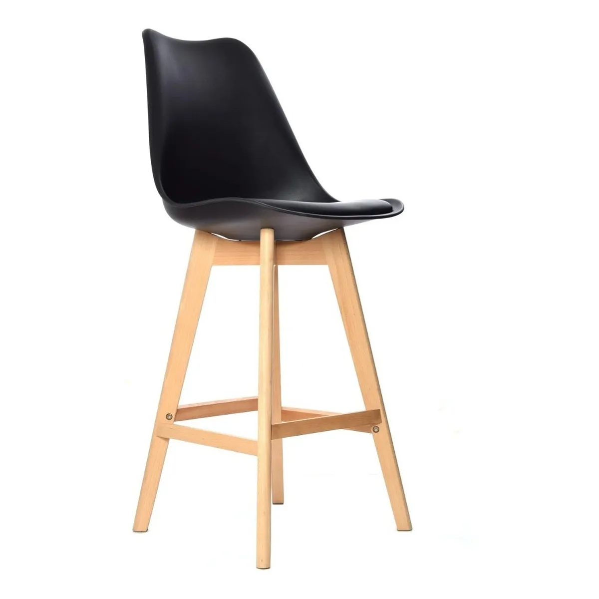 BONNO - Banco Para Bar Ema Fijo Negro Bonno